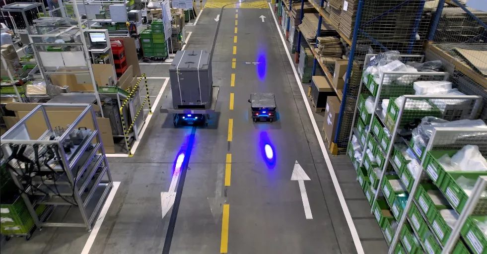 mobile robots in the factory