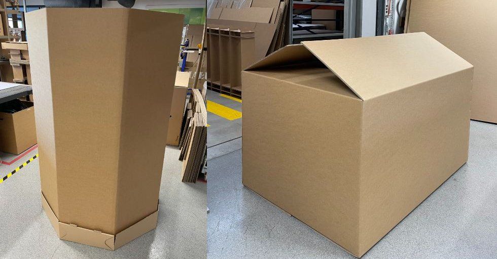 Large size cardboard packaging