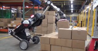Robot Handle by Boston Dynamics moves parcels from one place to another