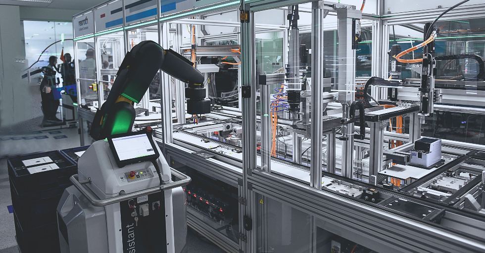 Assembly line in 'Factory of the Future Lab' / Photo: Bosch Rexroth Sp. z o.o.