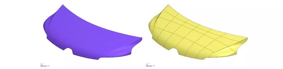 Car mask made in GeoMagic Design X using autosurface