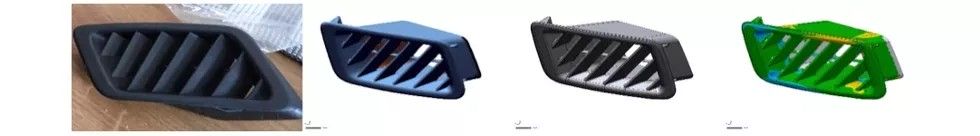 Comparison of the completed CAD model with the 3D scan